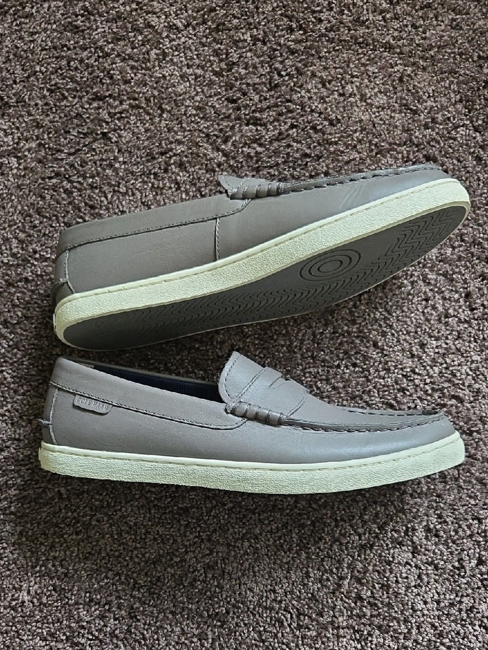 Cole Haan Gray Leather Loafers 9.5 M - Picture 2 of 6